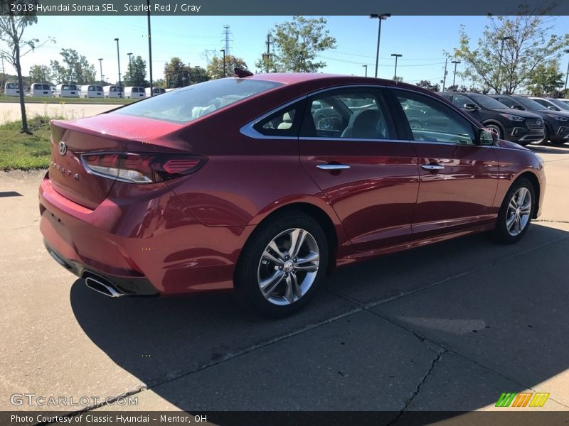 Scarlet Red / Gray 2018 Hyundai Sonata SEL