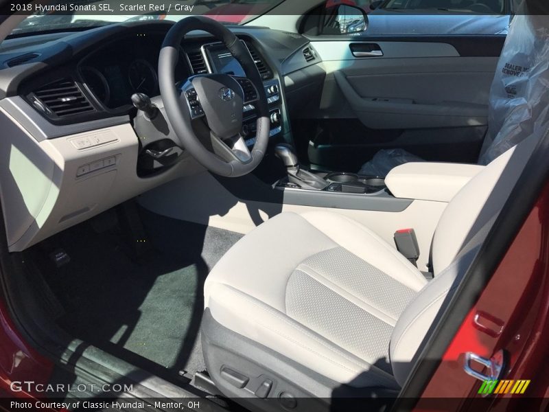 Scarlet Red / Gray 2018 Hyundai Sonata SEL