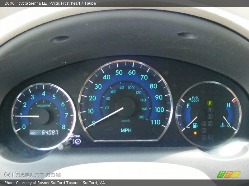 Arctic Frost Pearl / Taupe 2006 Toyota Sienna LE