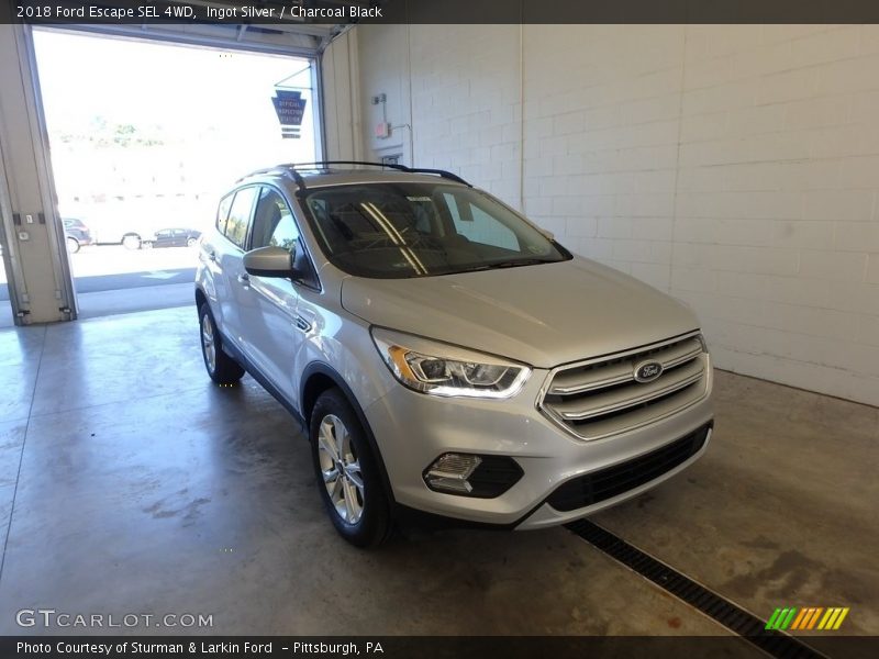 Ingot Silver / Charcoal Black 2018 Ford Escape SEL 4WD