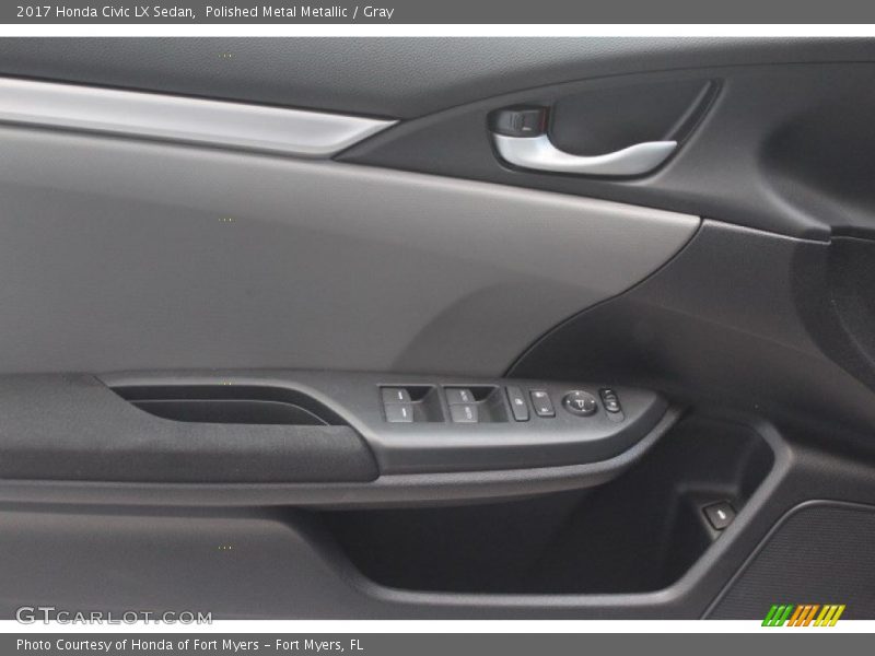 Polished Metal Metallic / Gray 2017 Honda Civic LX Sedan