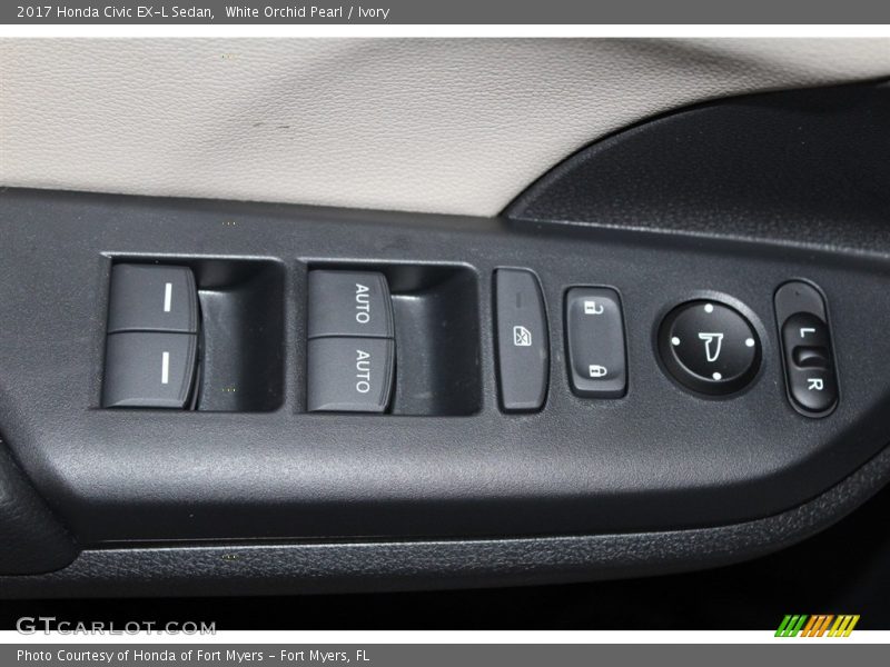 White Orchid Pearl / Ivory 2017 Honda Civic EX-L Sedan