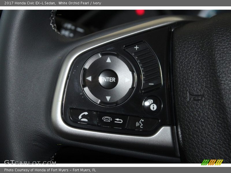White Orchid Pearl / Ivory 2017 Honda Civic EX-L Sedan