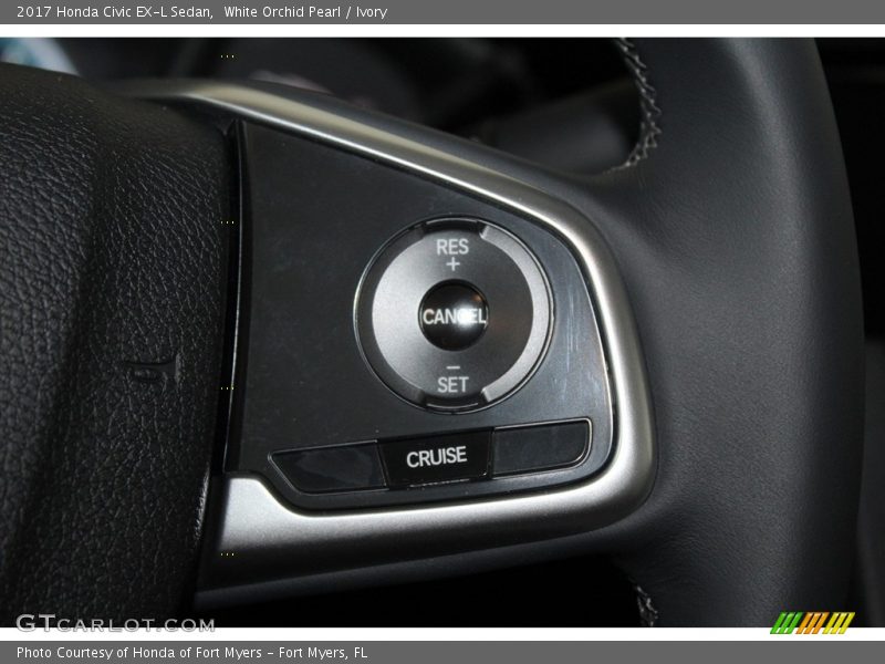 White Orchid Pearl / Ivory 2017 Honda Civic EX-L Sedan