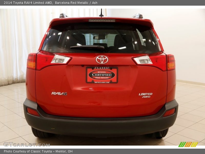 Barcelona Red Metallic / Ash 2014 Toyota RAV4 Limited AWD