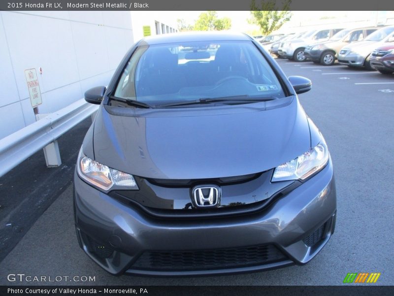 Modern Steel Metallic / Black 2015 Honda Fit LX