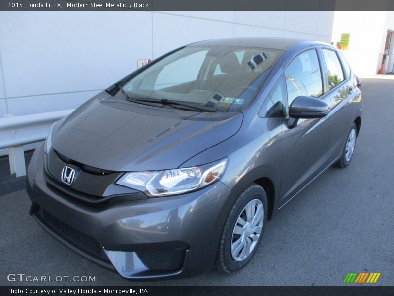 Modern Steel Metallic / Black 2015 Honda Fit LX