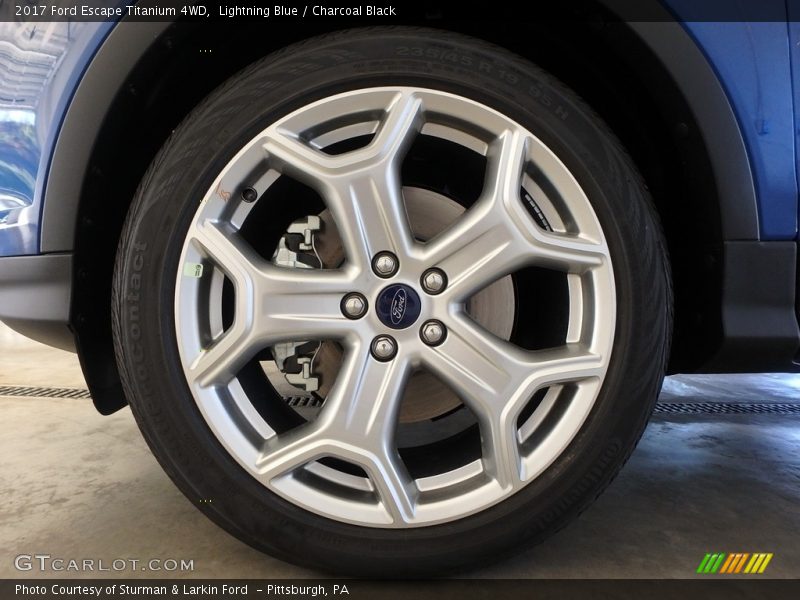 Lightning Blue / Charcoal Black 2017 Ford Escape Titanium 4WD