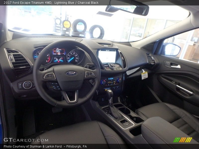 Lightning Blue / Charcoal Black 2017 Ford Escape Titanium 4WD