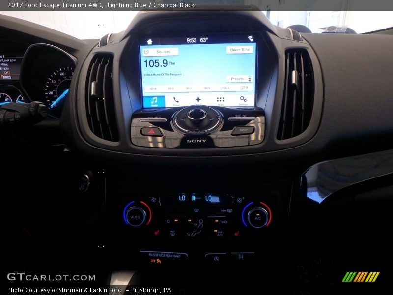 Lightning Blue / Charcoal Black 2017 Ford Escape Titanium 4WD
