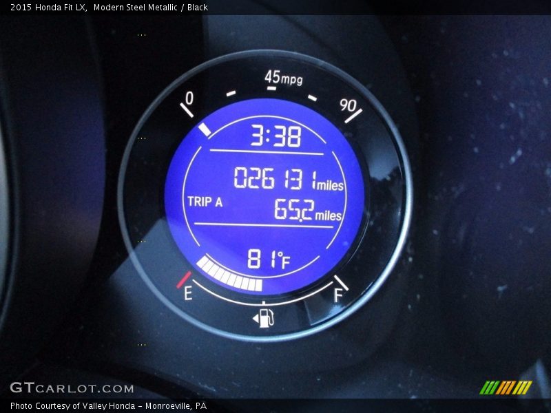 Modern Steel Metallic / Black 2015 Honda Fit LX