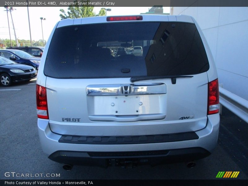 Alabaster Silver Metallic / Gray 2013 Honda Pilot EX-L 4WD