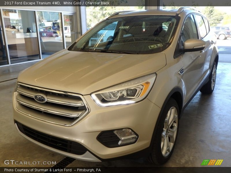 White Gold / Charcoal Black 2017 Ford Escape Titanium 4WD