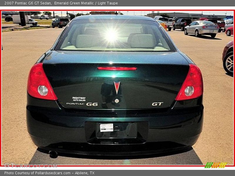 Emerald Green Metallic / Light Taupe 2007 Pontiac G6 GT Sedan