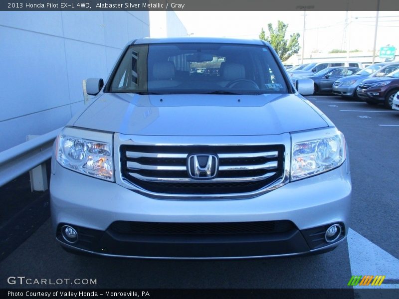 Alabaster Silver Metallic / Gray 2013 Honda Pilot EX-L 4WD
