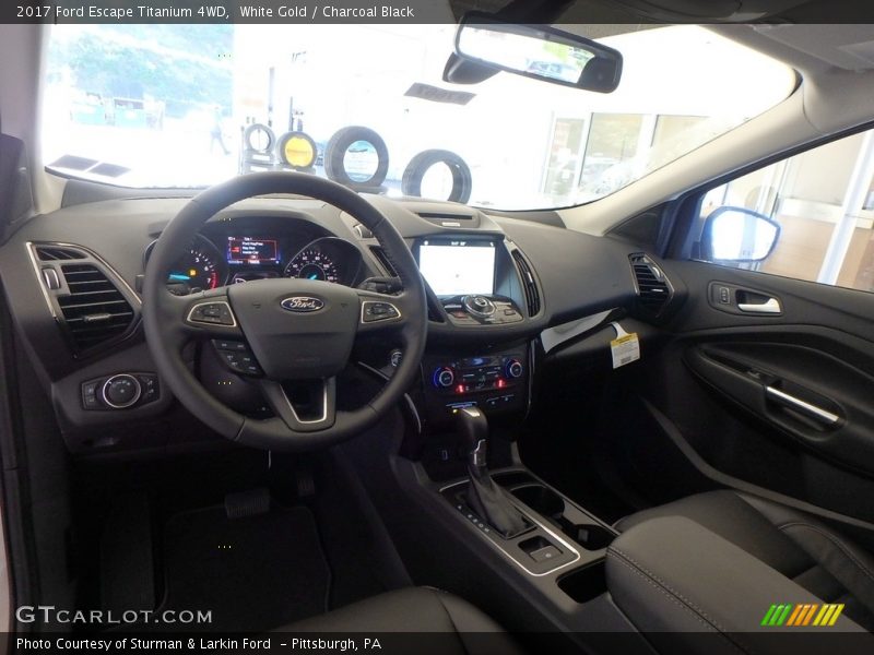 White Gold / Charcoal Black 2017 Ford Escape Titanium 4WD