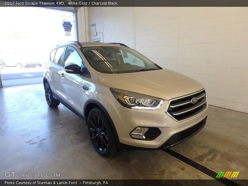 White Gold / Charcoal Black 2017 Ford Escape Titanium 4WD