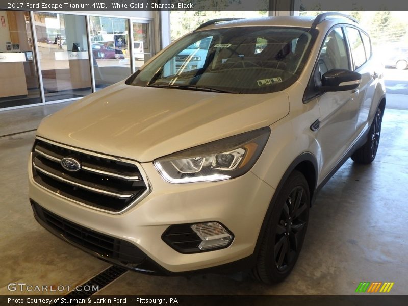 White Gold / Charcoal Black 2017 Ford Escape Titanium 4WD