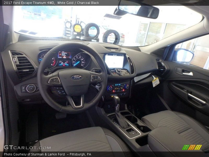 White Gold / Charcoal Black 2017 Ford Escape Titanium 4WD