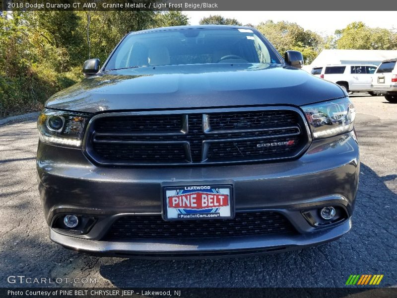 Granite Metallic / Light Frost Beige/Black 2018 Dodge Durango GT AWD