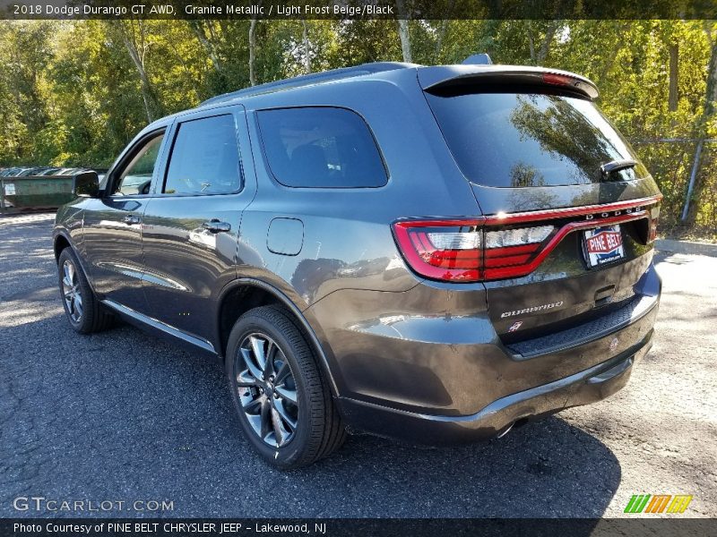 Granite Metallic / Light Frost Beige/Black 2018 Dodge Durango GT AWD