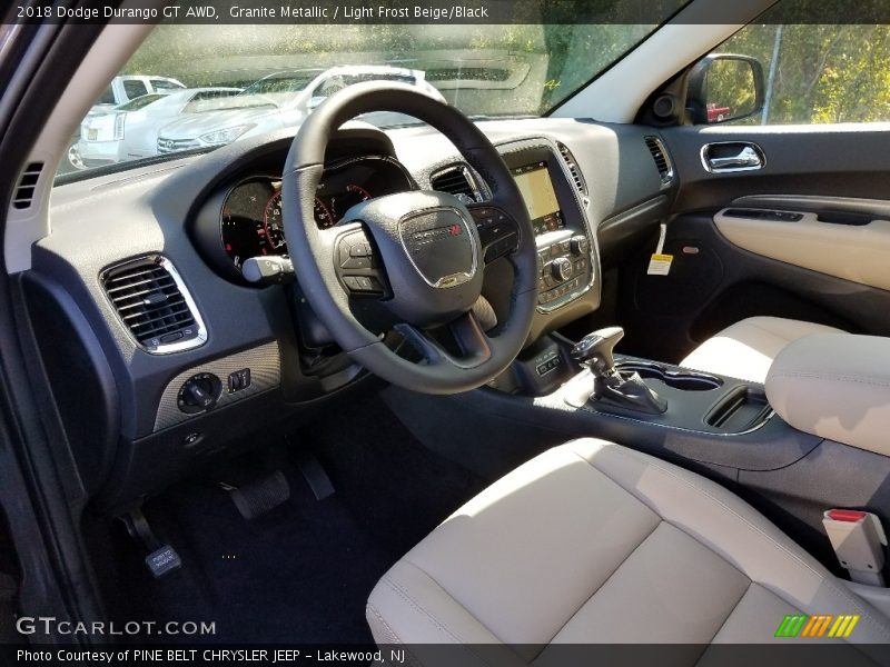 Granite Metallic / Light Frost Beige/Black 2018 Dodge Durango GT AWD
