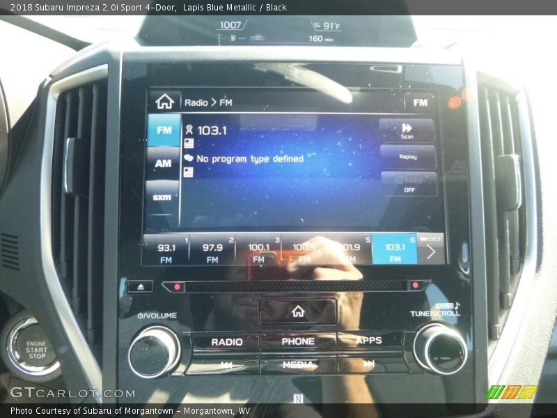 Lapis Blue Metallic / Black 2018 Subaru Impreza 2.0i Sport 4-Door