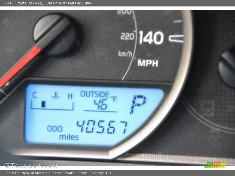 Classic Silver Metallic / Black 2015 Toyota RAV4 LE