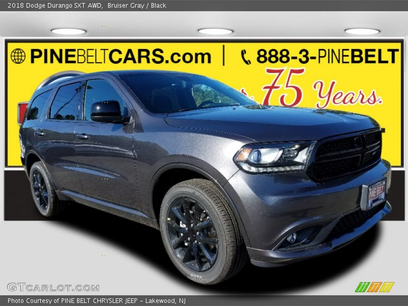 Bruiser Gray / Black 2018 Dodge Durango SXT AWD