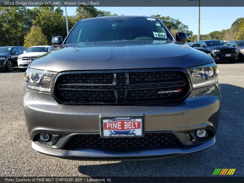 Bruiser Gray / Black 2018 Dodge Durango SXT AWD