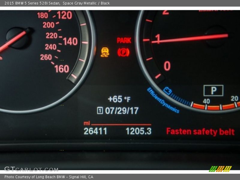 Space Gray Metallic / Black 2015 BMW 5 Series 528i Sedan