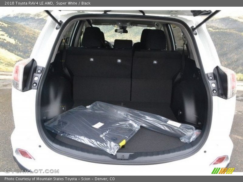 Super White / Black 2018 Toyota RAV4 LE AWD