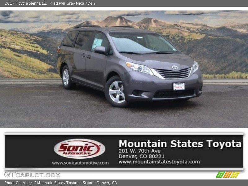 Predawn Gray Mica / Ash 2017 Toyota Sienna LE