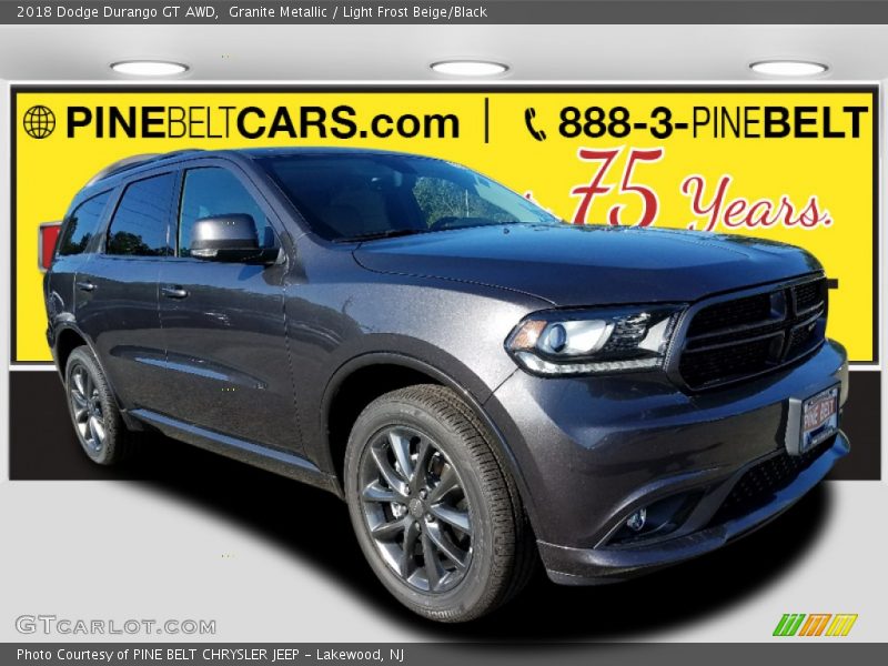 Granite Metallic / Light Frost Beige/Black 2018 Dodge Durango GT AWD