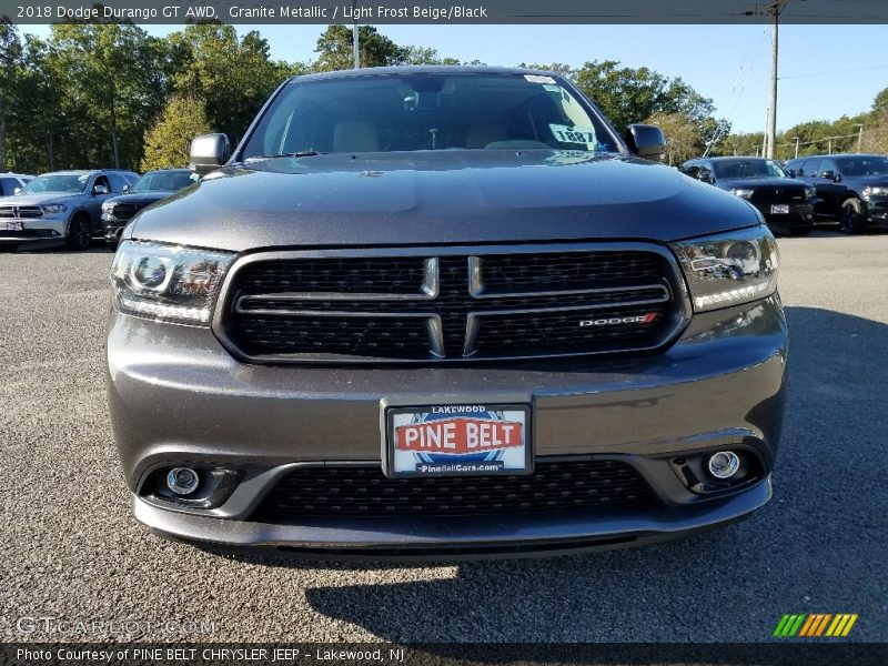 Granite Metallic / Light Frost Beige/Black 2018 Dodge Durango GT AWD