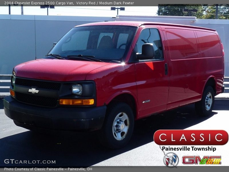 Victory Red / Medium Dark Pewter 2004 Chevrolet Express 2500 Cargo Van