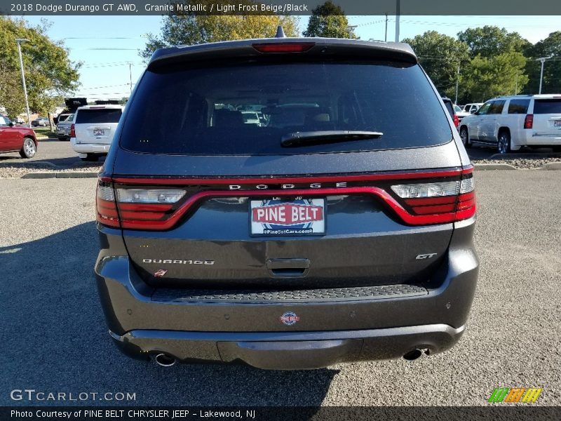 Granite Metallic / Light Frost Beige/Black 2018 Dodge Durango GT AWD
