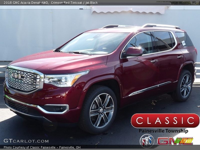 Crimson Red Tintcoat / Jet Black 2018 GMC Acadia Denali AWD