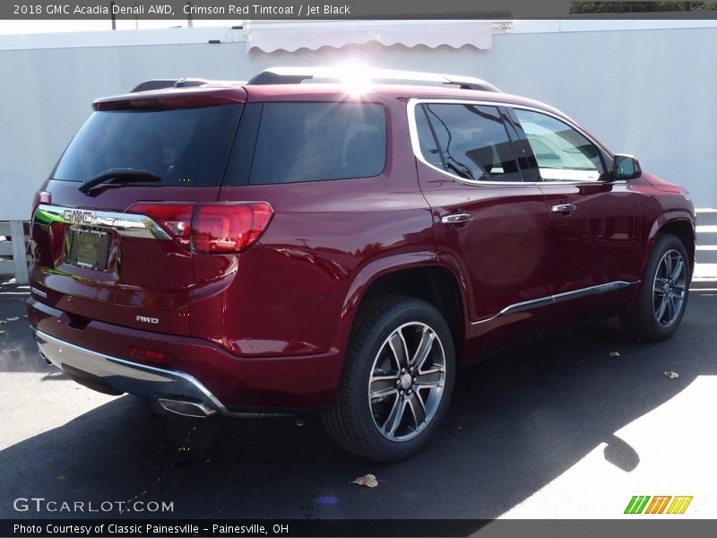 Crimson Red Tintcoat / Jet Black 2018 GMC Acadia Denali AWD