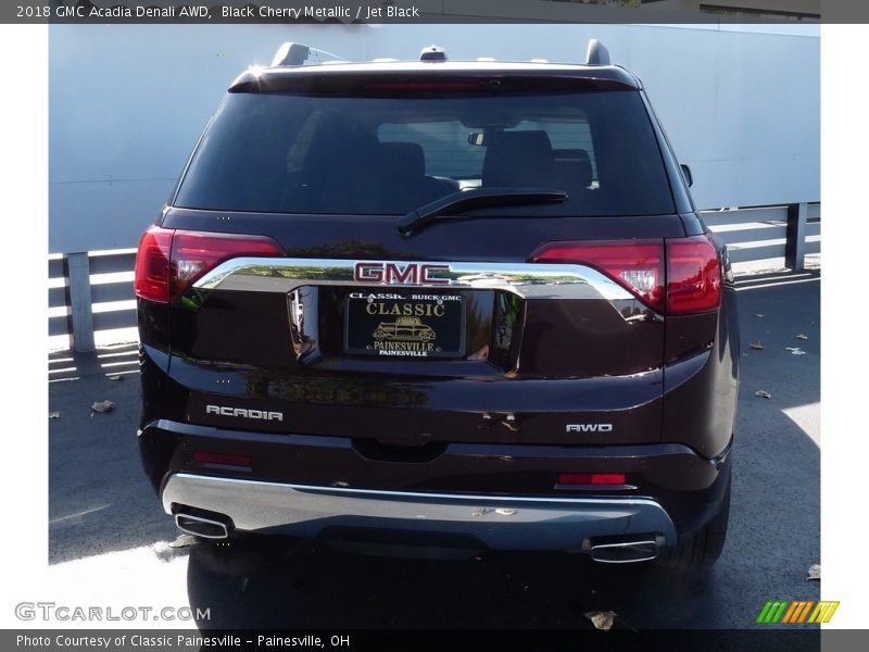 Black Cherry Metallic / Jet Black 2018 GMC Acadia Denali AWD