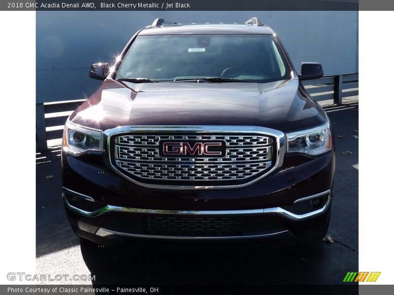 Black Cherry Metallic / Jet Black 2018 GMC Acadia Denali AWD