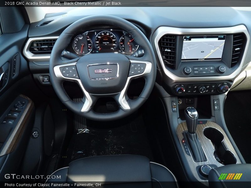 Black Cherry Metallic / Jet Black 2018 GMC Acadia Denali AWD