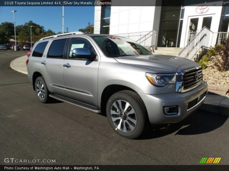 Silver Sky Metallic / Graphite 2018 Toyota Sequoia Limited 4x4