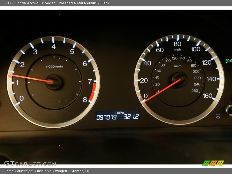 Polished Metal Metallic / Black 2012 Honda Accord EX Sedan