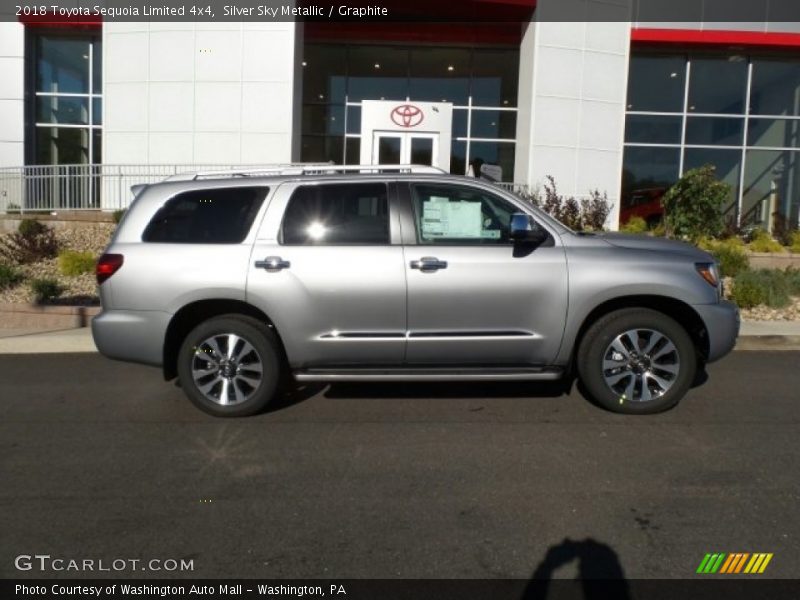 Silver Sky Metallic / Graphite 2018 Toyota Sequoia Limited 4x4