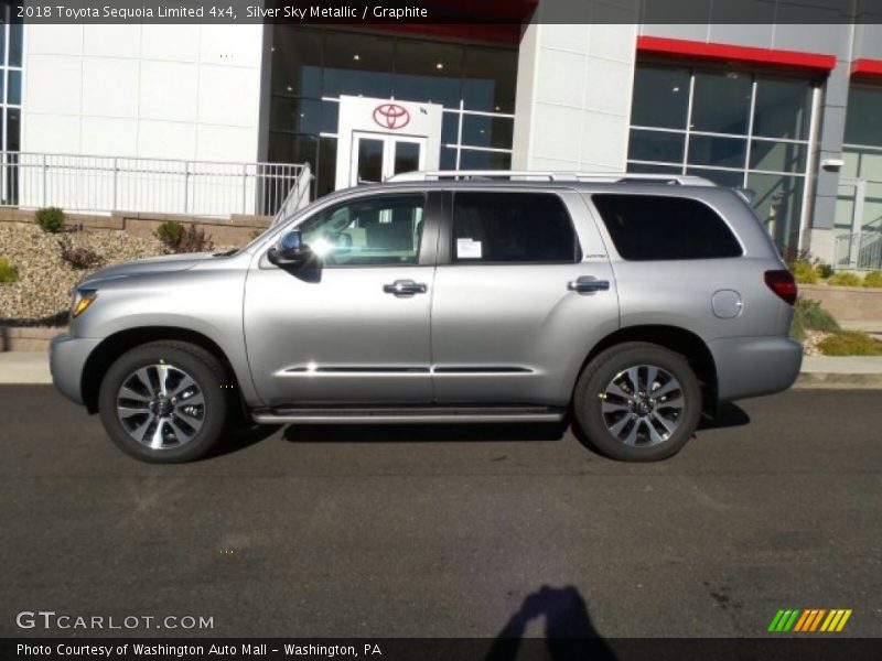 Silver Sky Metallic / Graphite 2018 Toyota Sequoia Limited 4x4