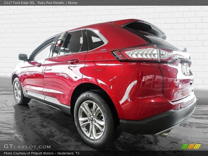 Ruby Red Metallic / Ebony 2017 Ford Edge SEL