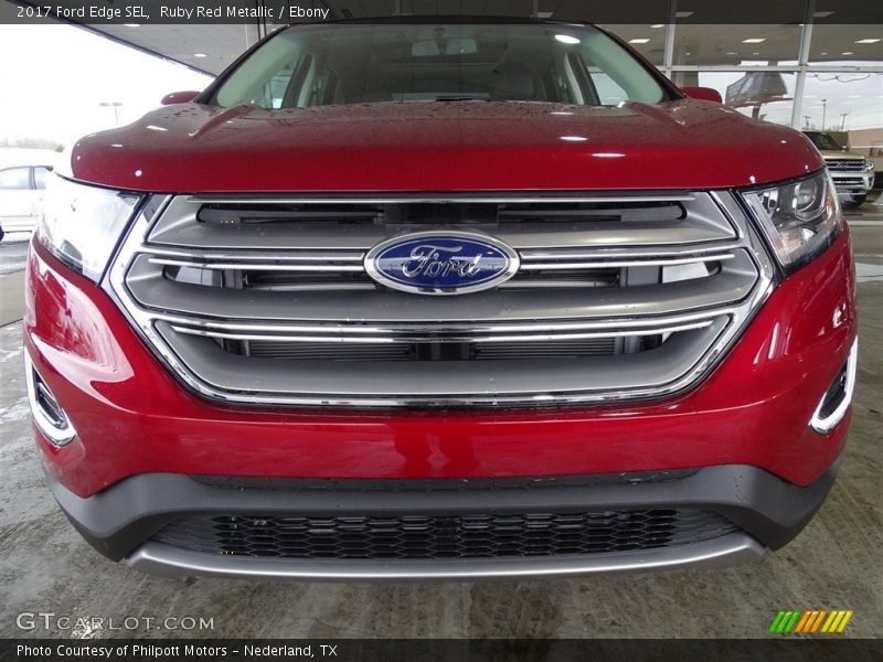 Ruby Red Metallic / Ebony 2017 Ford Edge SEL