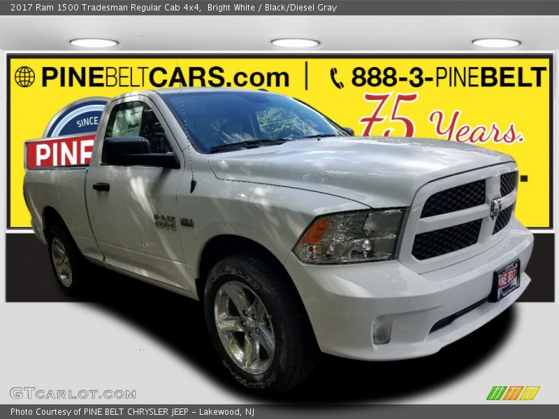 Bright White / Black/Diesel Gray 2017 Ram 1500 Tradesman Regular Cab 4x4