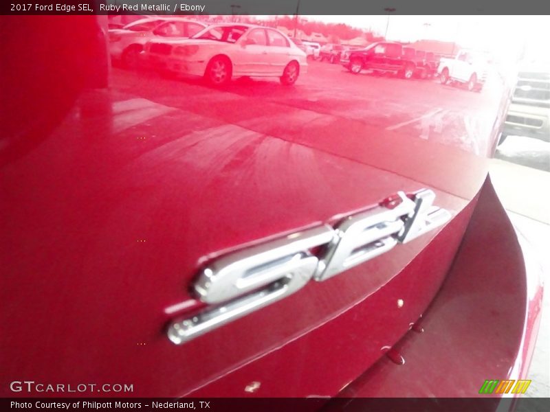 Ruby Red Metallic / Ebony 2017 Ford Edge SEL